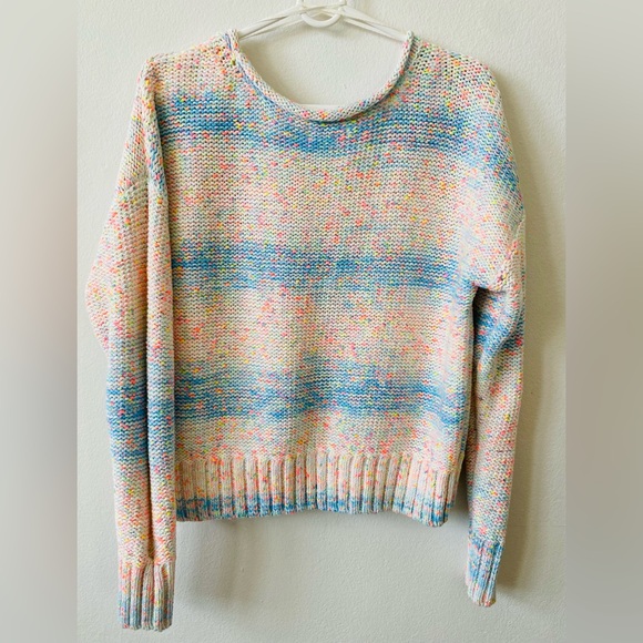 NWT Anthropologie knit palm tree sweater vibrant pink palm tree motif XS - Picture 4 of 8